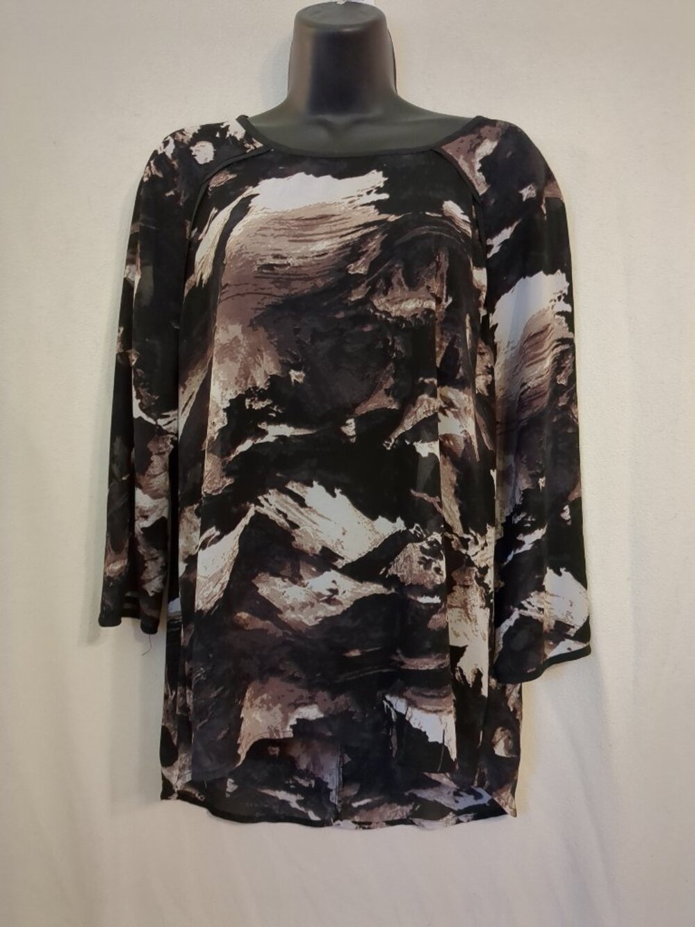 XL 💋 Sheer Long Sleeve Tunic Top Cover Up